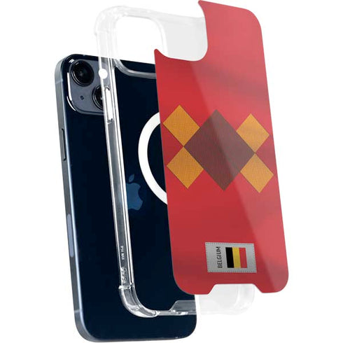 Belgium Soccer Flag iPhone 14 Plus MagSafe Case